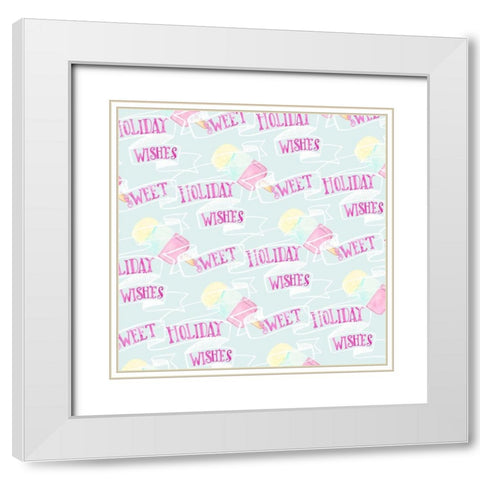 Candy Christmas Collection G White Modern Wood Framed Art Print with Double Matting by Parker, Jennifer Paxton