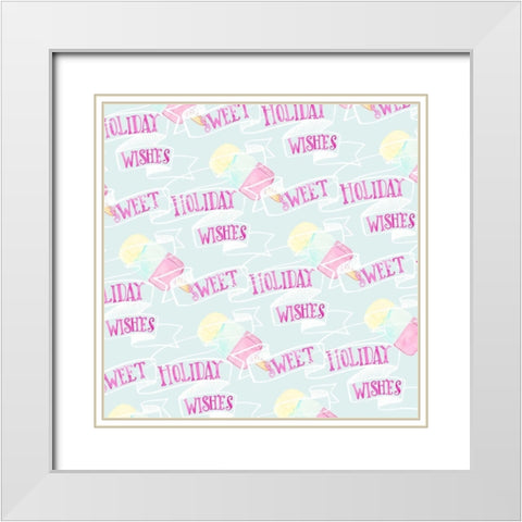 Candy Christmas Collection G White Modern Wood Framed Art Print with Double Matting by Parker, Jennifer Paxton