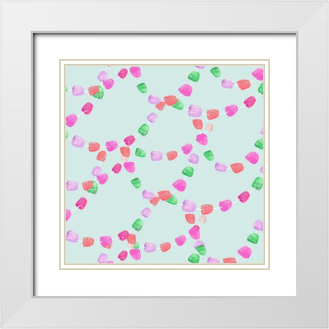 Candy Christmas Collection I White Modern Wood Framed Art Print with Double Matting by Parker, Jennifer Paxton