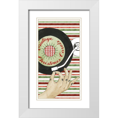 Hipster Santa Collection B White Modern Wood Framed Art Print with Double Matting by Popp, Grace