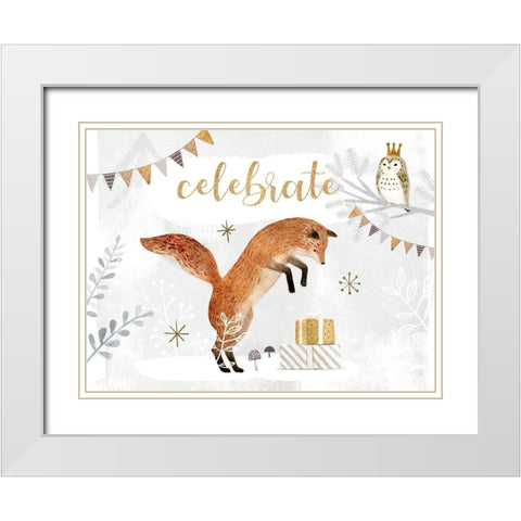 Woodland Celebration Collection A White Modern Wood Framed Art Print with Double Matting by Borges, Victoria