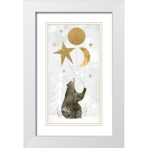 Woodland Celebration Collection B White Modern Wood Framed Art Print with Double Matting by Borges, Victoria