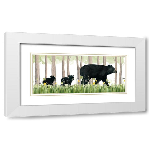 Woodland Babes Collection D White Modern Wood Framed Art Print with Double Matting by Popp, Grace