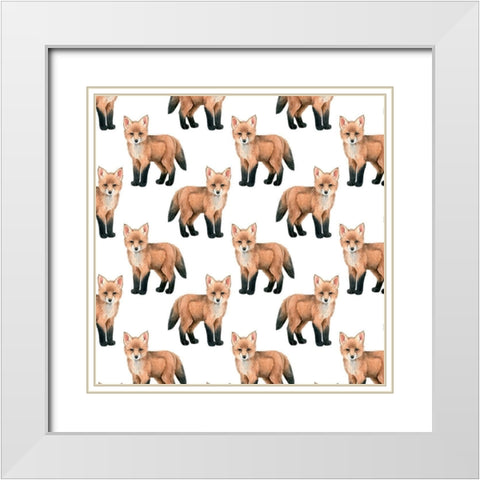 Woodland Babes Collection I White Modern Wood Framed Art Print with Double Matting by Popp, Grace