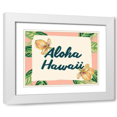 Tropical Getaway Collection A White Modern Wood Framed Art Print with Double Matting by Fagalde, Jarman