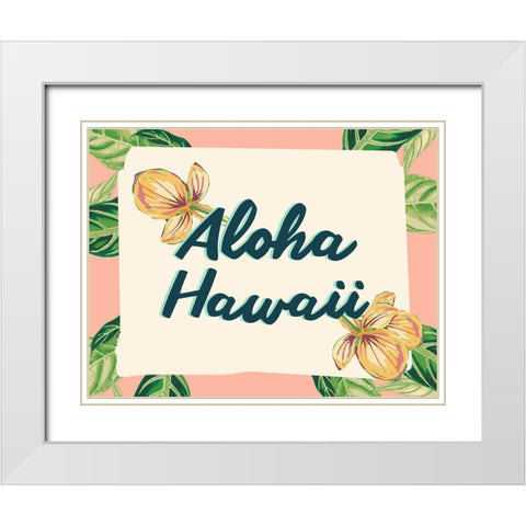 Tropical Getaway Collection A White Modern Wood Framed Art Print with Double Matting by Fagalde, Jarman