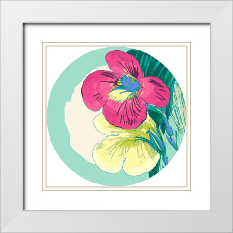 Tropical Getaway Collection C White Modern Wood Framed Art Print with Double Matting by Fagalde, Jarman