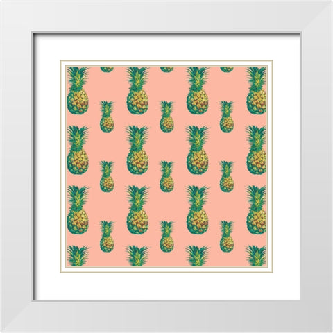 Tropical Getaway Collection G White Modern Wood Framed Art Print with Double Matting by Fagalde, Jarman