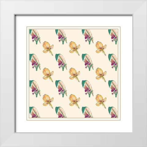 Tropical Getaway Collection H White Modern Wood Framed Art Print with Double Matting by Fagalde, Jarman
