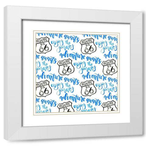 Summer Vacation Collection G White Modern Wood Framed Art Print with Double Matting by Parker, Jennifer Paxton