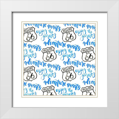 Summer Vacation Collection G White Modern Wood Framed Art Print with Double Matting by Parker, Jennifer Paxton