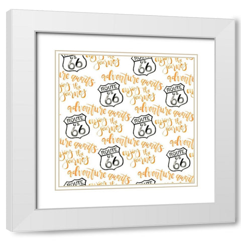 Summer Vacation Collection I White Modern Wood Framed Art Print with Double Matting by Parker, Jennifer Paxton