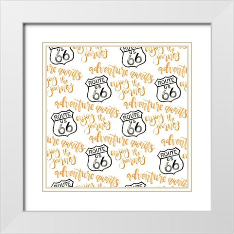 Summer Vacation Collection I White Modern Wood Framed Art Print with Double Matting by Parker, Jennifer Paxton