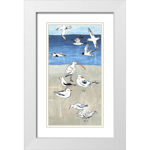 Sailors Rest Collection B White Modern Wood Framed Art Print with Double Matting by Wang, Melissa