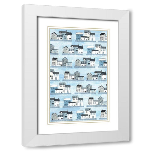 Sailors Rest Collection E White Modern Wood Framed Art Print with Double Matting by Wang, Melissa