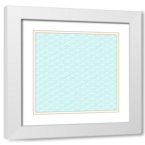 Mermaid Scales Collection G White Modern Wood Framed Art Print with Double Matting by Popp, Grace