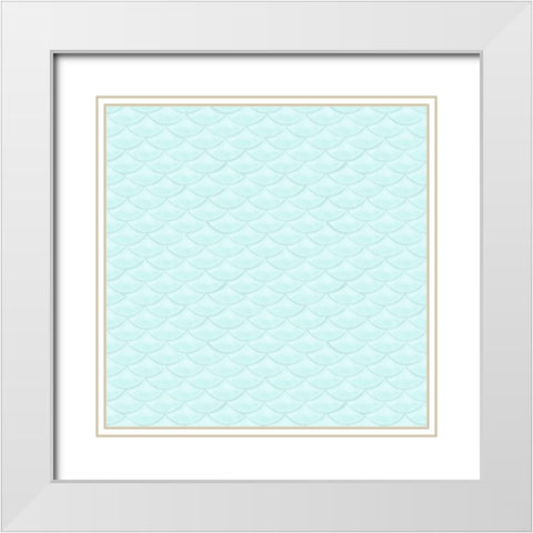 Mermaid Scales Collection G White Modern Wood Framed Art Print with Double Matting by Popp, Grace