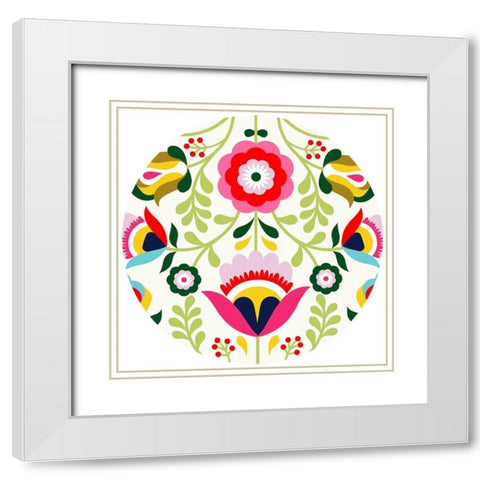 Cinco de Mayo Collection C White Modern Wood Framed Art Print with Double Matting by Borges, Victoria