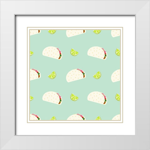 Cinco de Mayo Collection G White Modern Wood Framed Art Print with Double Matting by Borges, Victoria