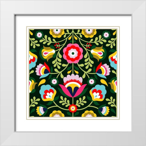 Cinco de Mayo Collection I White Modern Wood Framed Art Print with Double Matting by Borges, Victoria