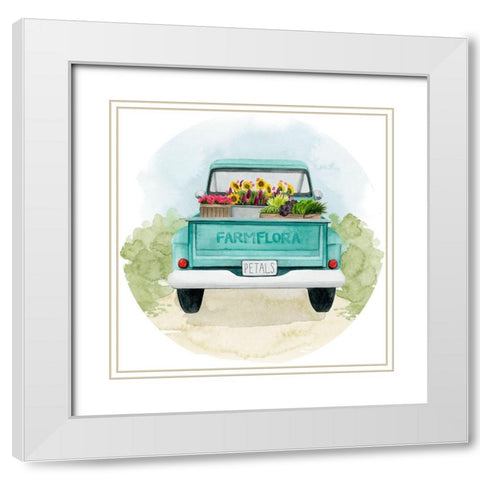 Farm Flora Collection C White Modern Wood Framed Art Print with Double Matting by Popp, Grace
