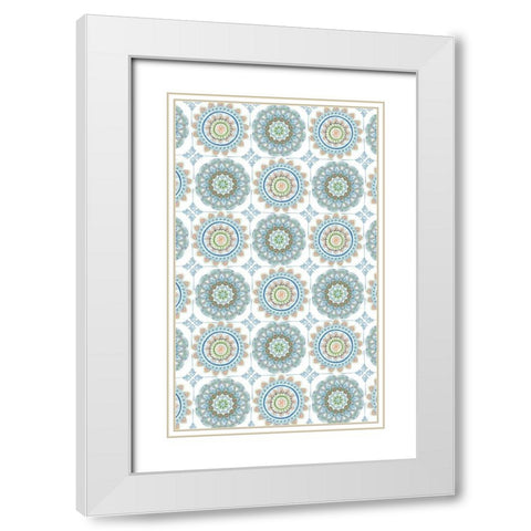 Bisect Collection E White Modern Wood Framed Art Print with Double Matting by Wang, Melissa