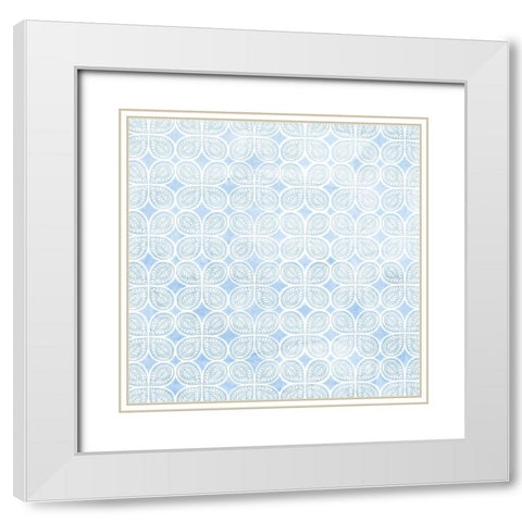 Bisect Collection I White Modern Wood Framed Art Print with Double Matting by Wang, Melissa