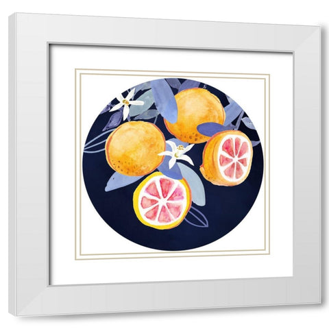 Fresh Fruit Collection C White Modern Wood Framed Art Print with Double Matting by Borges, Victoria