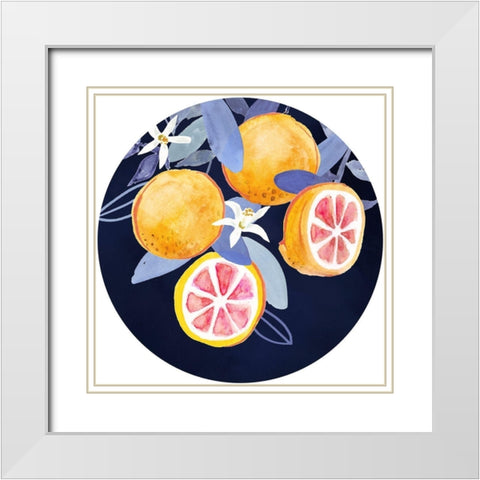 Fresh Fruit Collection C White Modern Wood Framed Art Print with Double Matting by Borges, Victoria