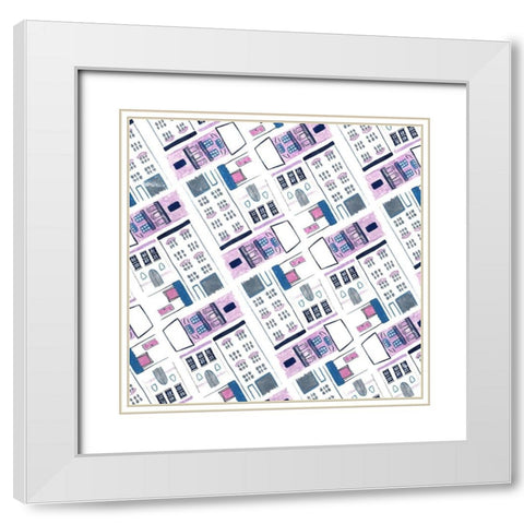 Bonjour Paris Collection H White Modern Wood Framed Art Print with Double Matting by Wang, Melissa