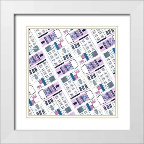 Bonjour Paris Collection H White Modern Wood Framed Art Print with Double Matting by Wang, Melissa