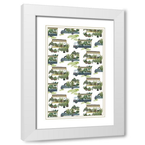 Hit the Road Collection E White Modern Wood Framed Art Print with Double Matting by Wang, Melissa