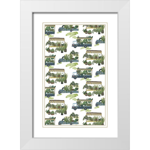 Hit the Road Collection E White Modern Wood Framed Art Print with Double Matting by Wang, Melissa