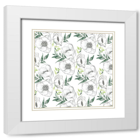 Watercolor Butterfly Collection G White Modern Wood Framed Art Print with Double Matting by Parker, Jennifer Paxton