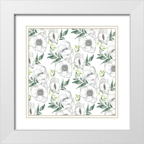 Watercolor Butterfly Collection G White Modern Wood Framed Art Print with Double Matting by Parker, Jennifer Paxton