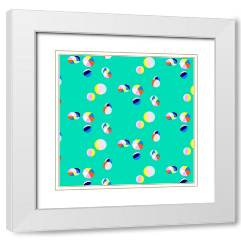 Soak up the Sun Collection G White Modern Wood Framed Art Print with Double Matting by Blanckslate
