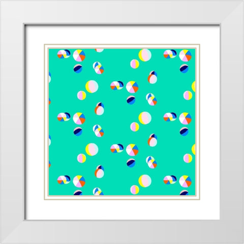 Soak up the Sun Collection G White Modern Wood Framed Art Print with Double Matting by Blanckslate