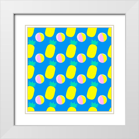 Soak up the Sun Collection I White Modern Wood Framed Art Print with Double Matting by Blanckslate