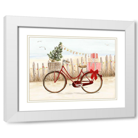 Christmas Coast Collection A White Modern Wood Framed Art Print with Double Matting by Borges, Victoria