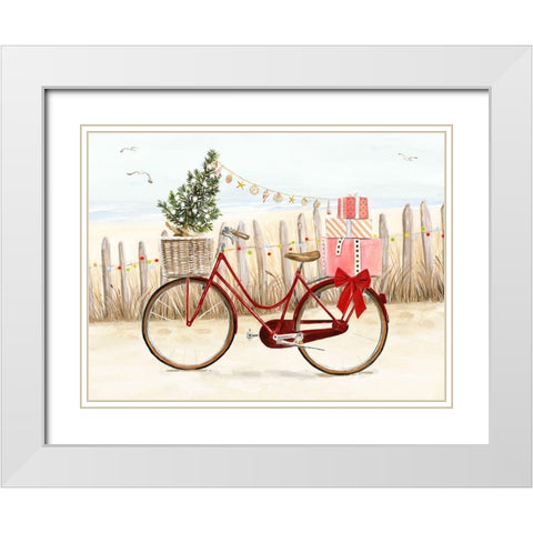 Christmas Coast Collection A White Modern Wood Framed Art Print with Double Matting by Borges, Victoria