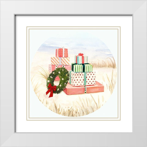 Christmas Coast Collection C White Modern Wood Framed Art Print with Double Matting by Borges, Victoria