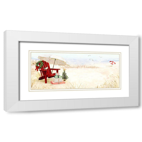 Christmas Coast Collection D White Modern Wood Framed Art Print with Double Matting by Borges, Victoria