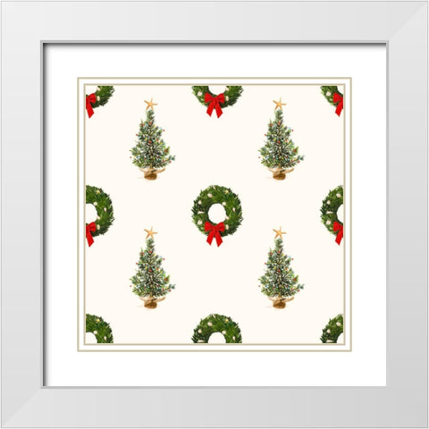 Christmas Coast Collection G White Modern Wood Framed Art Print with Double Matting by Borges, Victoria