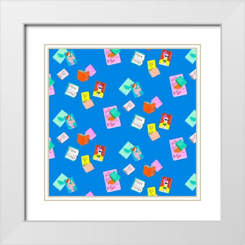 Beachy Keen Collection F White Modern Wood Framed Art Print with Double Matting by Blanckslate