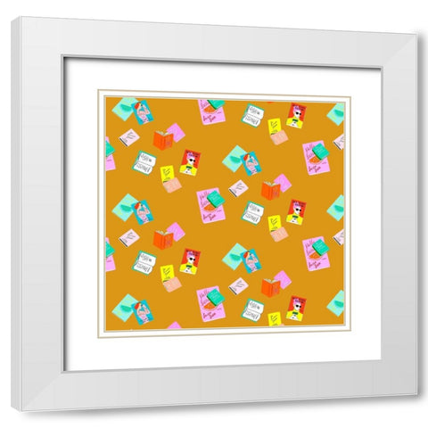 Beachy Keen Collection G White Modern Wood Framed Art Print with Double Matting by Blanckslate