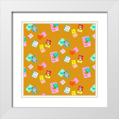Beachy Keen Collection G White Modern Wood Framed Art Print with Double Matting by Blanckslate