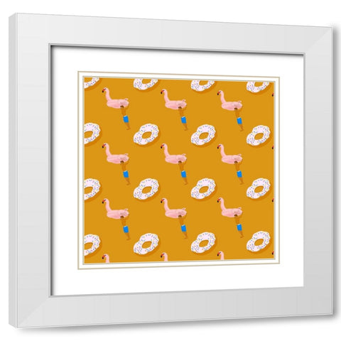 Beachy Keen Collection I White Modern Wood Framed Art Print with Double Matting by Blanckslate
