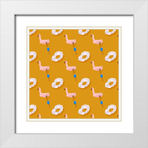 Beachy Keen Collection I White Modern Wood Framed Art Print with Double Matting by Blanckslate