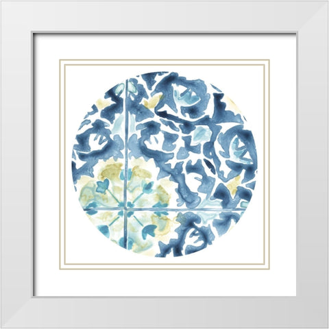 Medallion Medley Collection C White Modern Wood Framed Art Print with Double Matting by Vess, June Erica