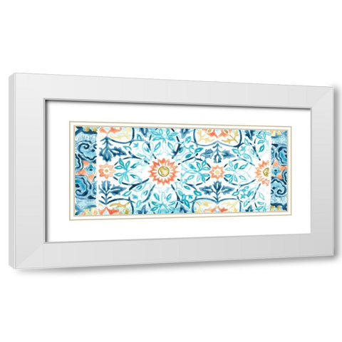 Medallion Medley Collection D White Modern Wood Framed Art Print with Double Matting by Vess, June Erica